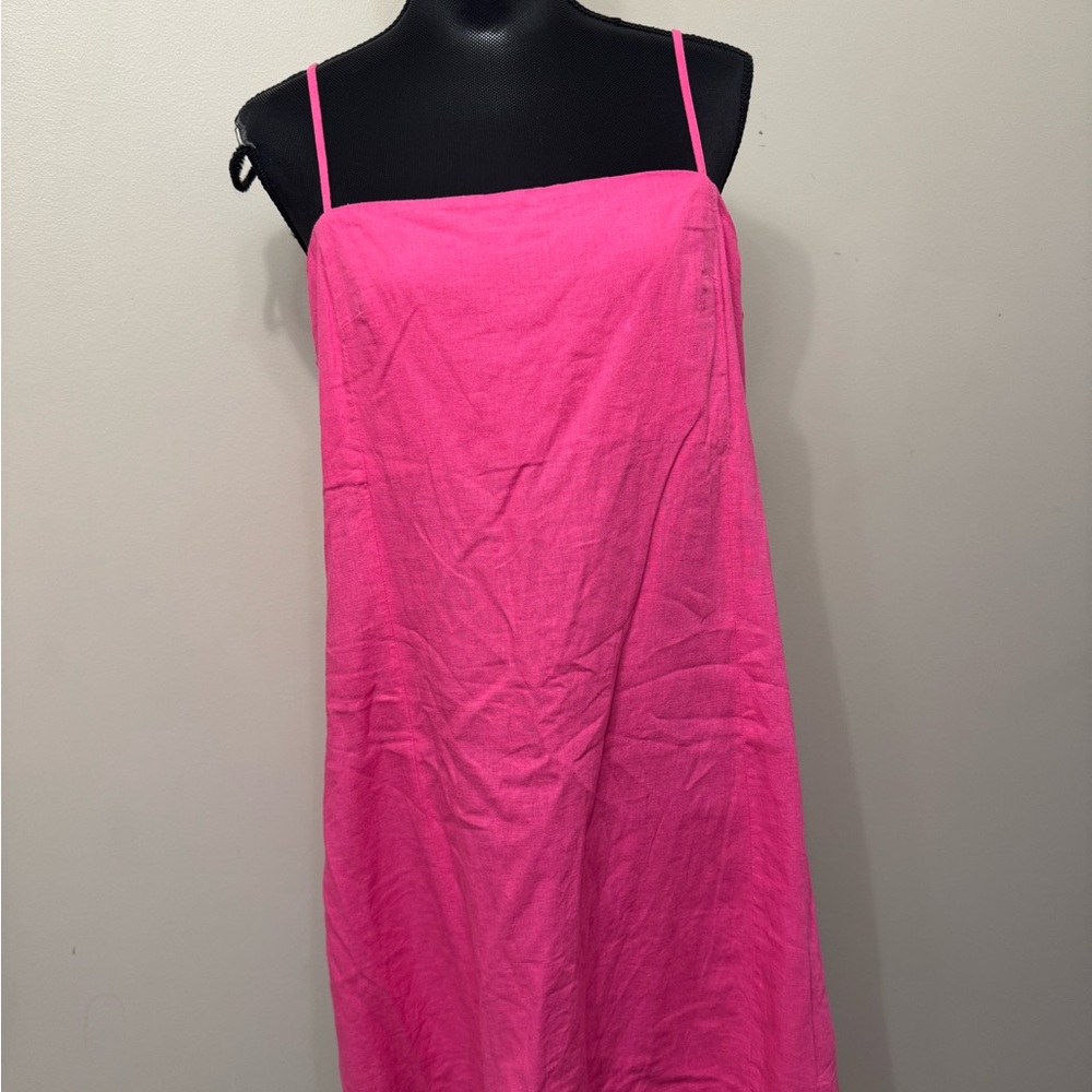 NWT GAP Women’s Vibrant Pink Spaghetti Strap Mini Dress L